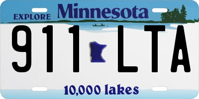 MN license plate 911LTA