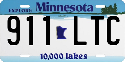 MN license plate 911LTC