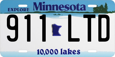 MN license plate 911LTD