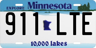 MN license plate 911LTE