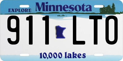 MN license plate 911LTO