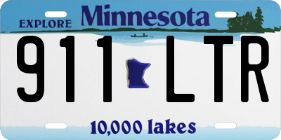 MN license plate 911LTR