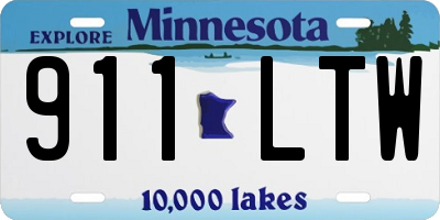 MN license plate 911LTW