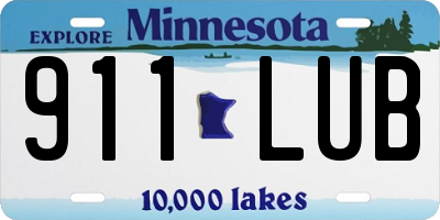 MN license plate 911LUB