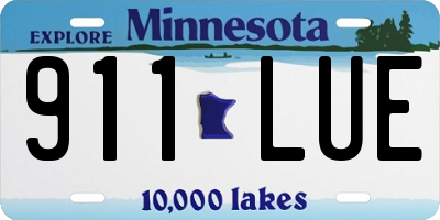 MN license plate 911LUE