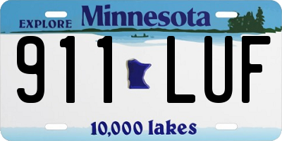 MN license plate 911LUF