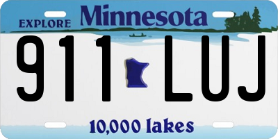MN license plate 911LUJ