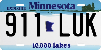MN license plate 911LUK