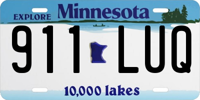 MN license plate 911LUQ