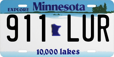 MN license plate 911LUR