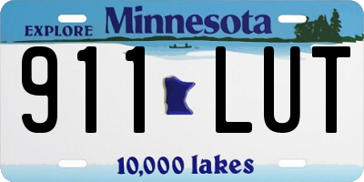 MN license plate 911LUT