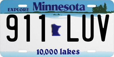 MN license plate 911LUV