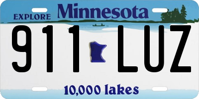 MN license plate 911LUZ
