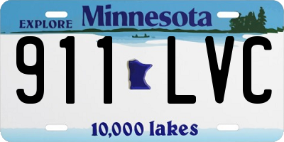 MN license plate 911LVC