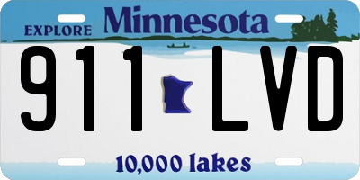 MN license plate 911LVD