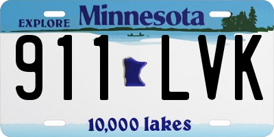 MN license plate 911LVK