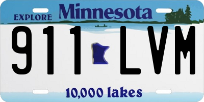 MN license plate 911LVM
