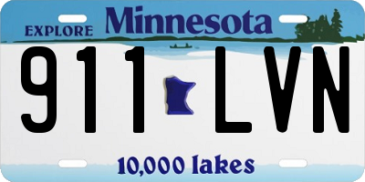 MN license plate 911LVN