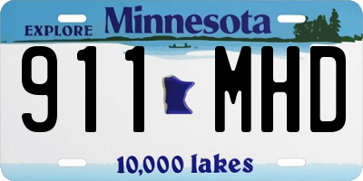 MN license plate 911MHD