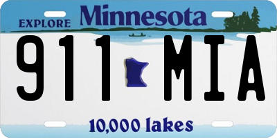 MN license plate 911MIA
