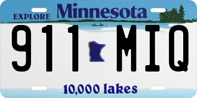 MN license plate 911MIQ