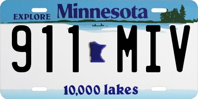 MN license plate 911MIV