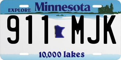 MN license plate 911MJK