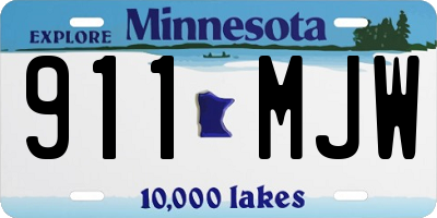 MN license plate 911MJW