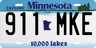 MN license plate 911MKE