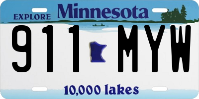 MN license plate 911MYW