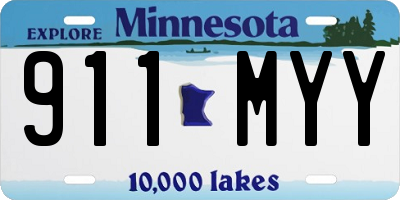 MN license plate 911MYY