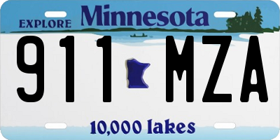 MN license plate 911MZA