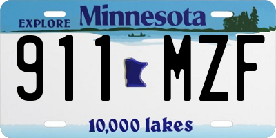 MN license plate 911MZF
