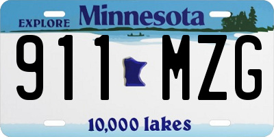 MN license plate 911MZG