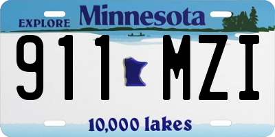 MN license plate 911MZI