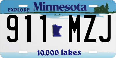 MN license plate 911MZJ