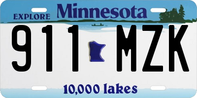 MN license plate 911MZK