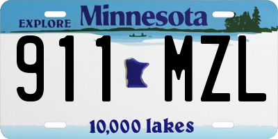 MN license plate 911MZL