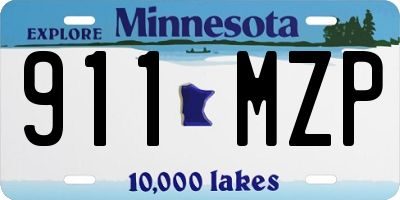 MN license plate 911MZP