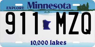 MN license plate 911MZQ