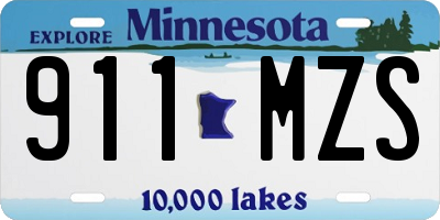 MN license plate 911MZS