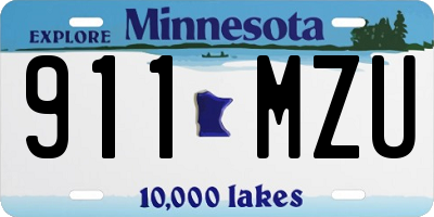 MN license plate 911MZU
