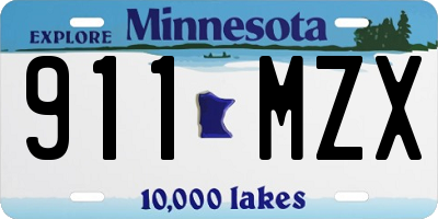 MN license plate 911MZX