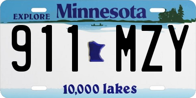 MN license plate 911MZY
