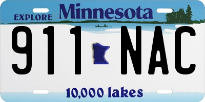 MN license plate 911NAC