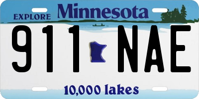 MN license plate 911NAE