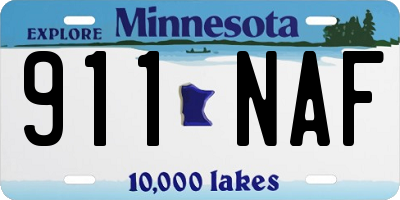 MN license plate 911NAF