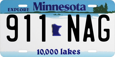 MN license plate 911NAG