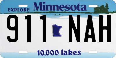 MN license plate 911NAH