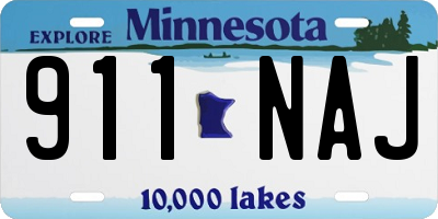 MN license plate 911NAJ